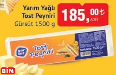 GÜRSÜT  YARIM YAĞLI  TOST PEYNİRİ